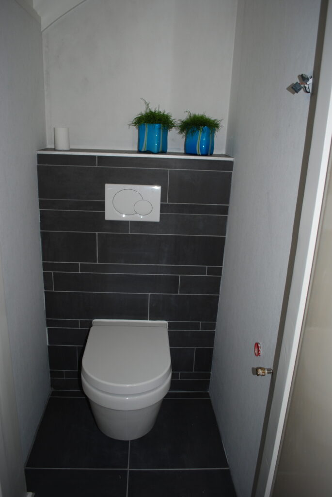 Laura's HI Design toilet wc verbouwing sanitair tegels