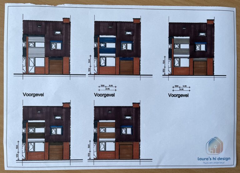 Laura's HI Design gevelwijziging gevelaanzicht kleuradvies kozijnwijziging